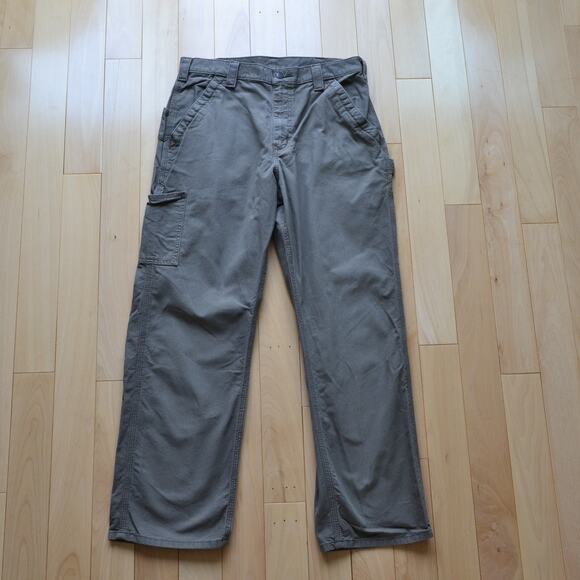 Carhartt Utility Canvas Pants Size 34x30 Dark Green - Picture 1 of 5